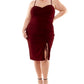 City Studios Women's Side Cinched Dress Purple Size 18W
