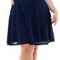 City Studios Women's Lace Fit & Flare Dress Blue Size 22W