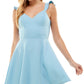City Studios Junior's Fit & Flare Dress Blue Size 15