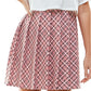 Kingston Grey Junior's Two Piece Printed Skirt Dress White Size Medium