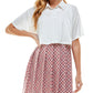 Kingston Junior's Two Piece Printed Skirt Dress Pink Size XX-Large