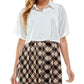 Kingston Grey Junior's Two Piece Printed Skirt Dress Gray Size XX-Small