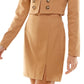 Kingston Junior's 2 Pc Blazer & Skirt Set Brown Size XX-Small