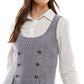 Kingston Junior's Contrast Collar Boucle Dress Set White Size X-Small