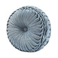 Cesar Tufted Round Decorative Throw Pillow in Blue