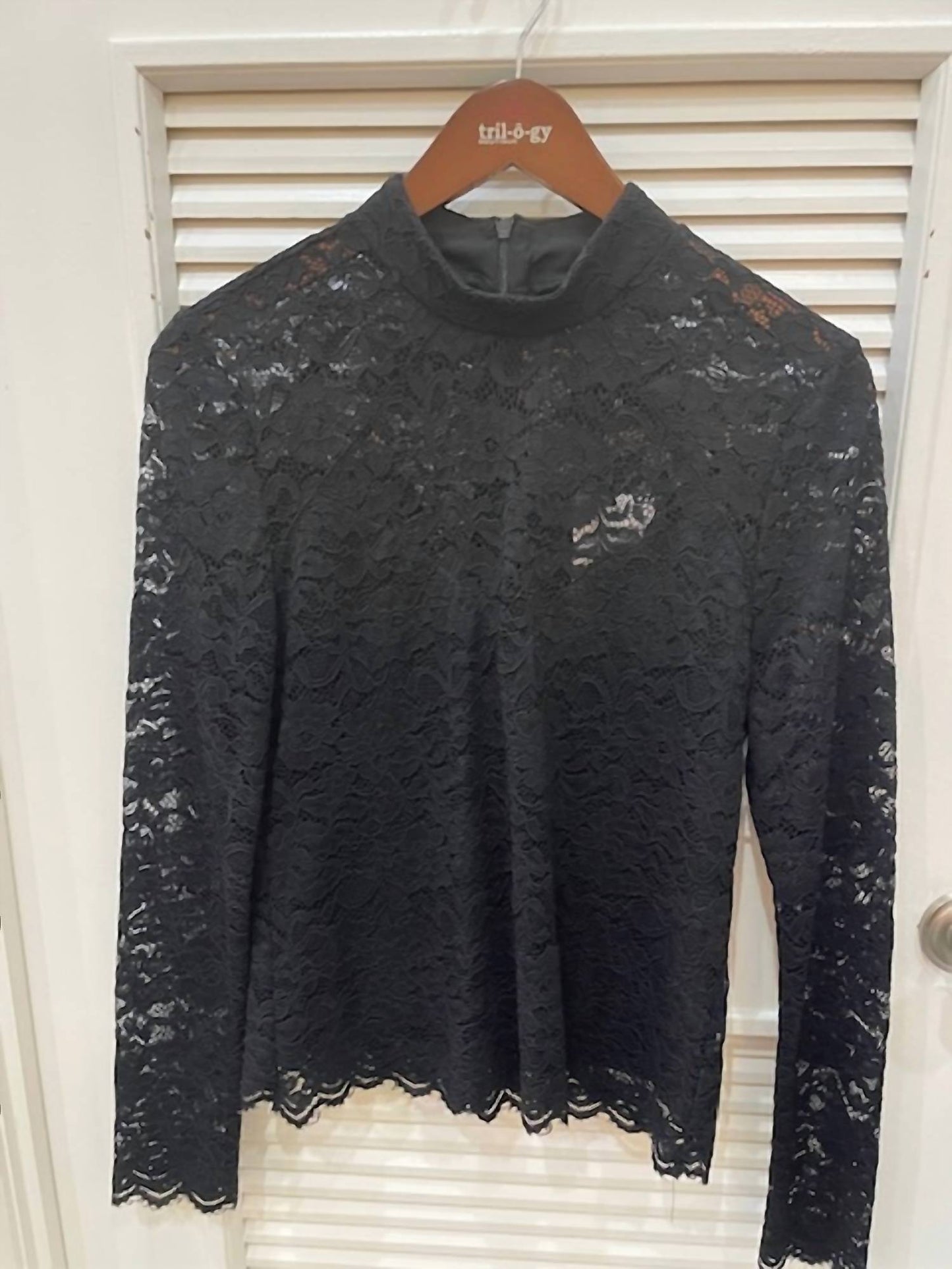 Generation Love - Women's Stretch Sheer Lace Long Sleeve Top