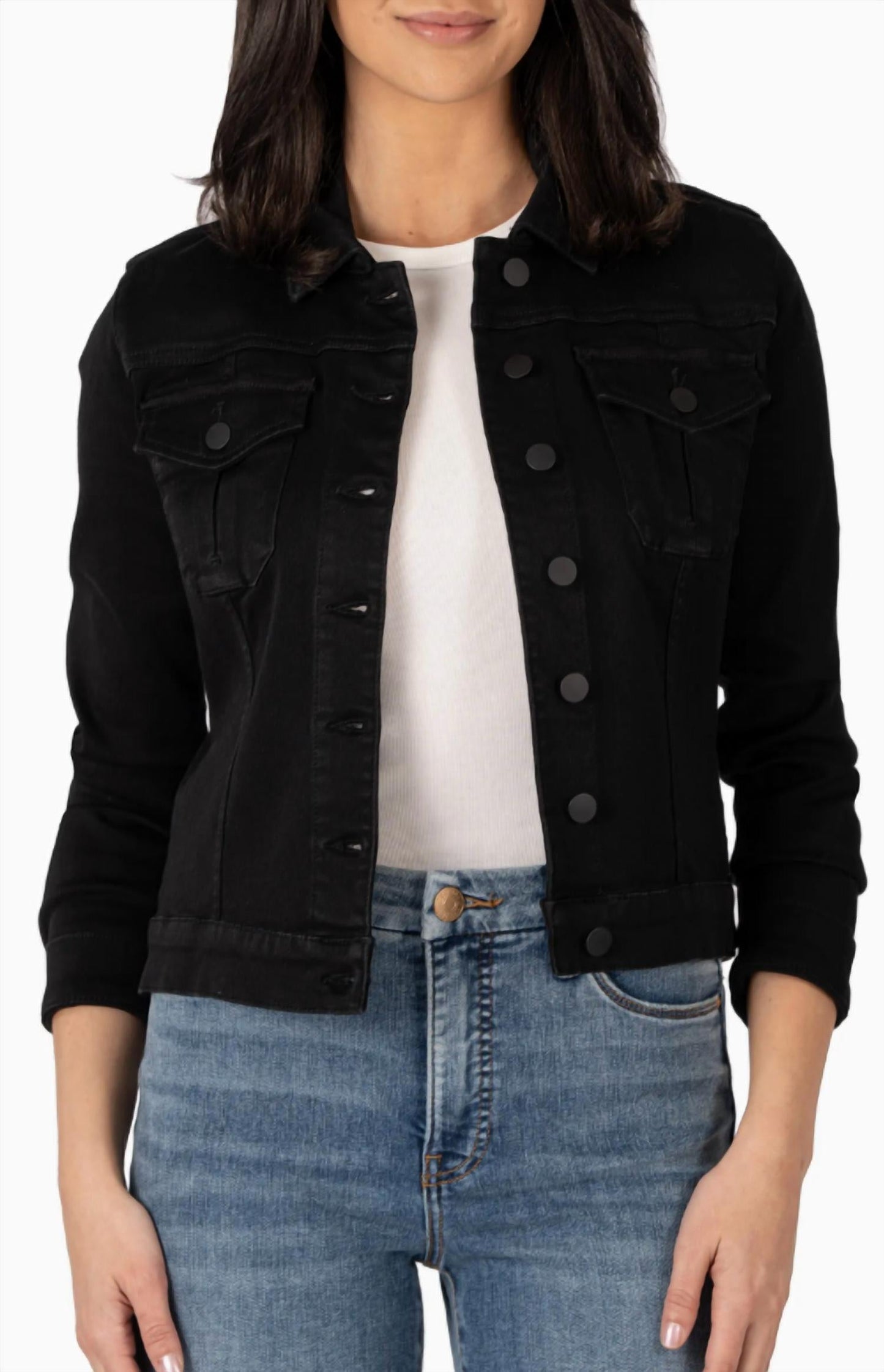 Kut From The Kloth - Julia Crop Denim Trucker Jacket
