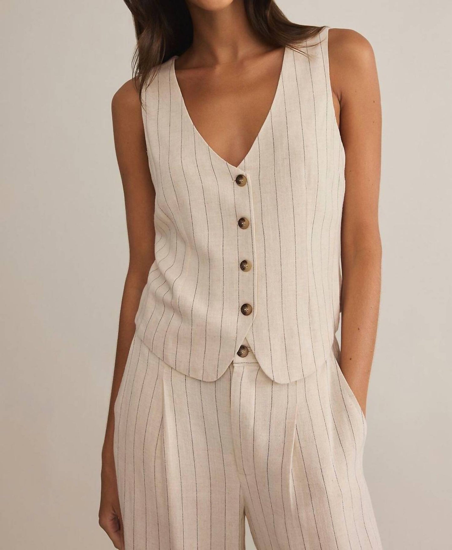 Z Supply - Belfort Pinstripe Linen Vest
