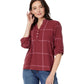 Women's Dylan Twill Shirt - Brick Windowpane