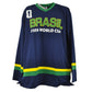 Brasil Brazil FIFA World Cup 2026 Long Sleeve Adults V-Neck Hockey Jersey