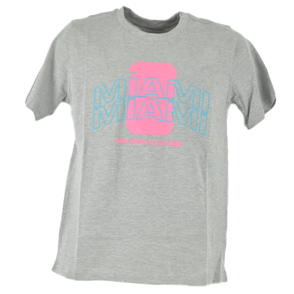 2026 Fifa World Cup Miami Host City Gray Youth Soccer Futbol Tshirt Tee 8
