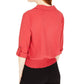 Byer California Women's Button Front Shirred Banded Top Red Size Medium