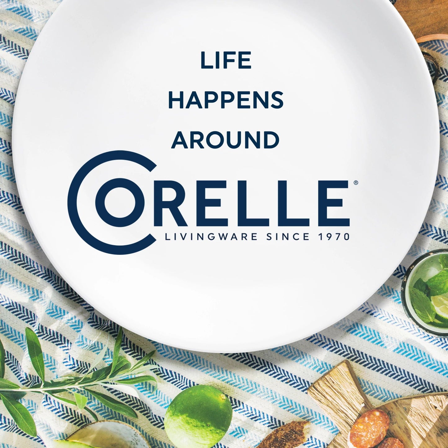 Corelle Livingware 18-Piece Dinnerware Set Service For 6