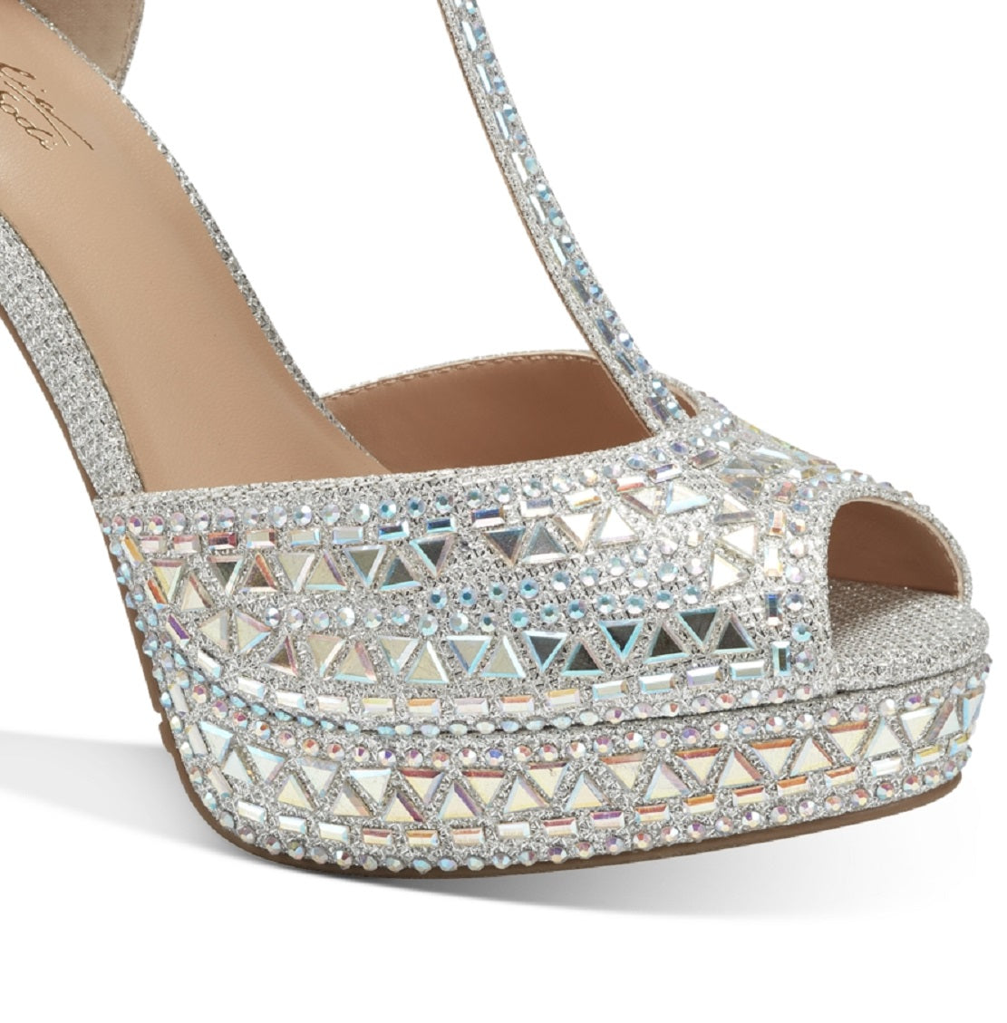 Thalia Sodi Women's Chace Embellished Platform Pumps Shoes Gray Size 7.5 W