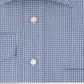 Eagle Men's Classic Regular Fit Non Iron Stretch Collar Check Dress Shirt Blue Size 17X34X35
