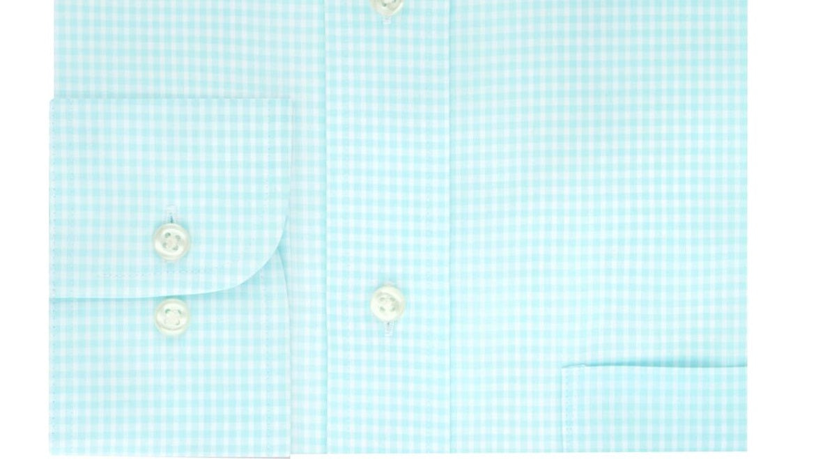 Eagle Men's Checkered Regular Fit Dress Shirt Blue Size 16.5X34-35
