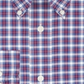 Eagle Men's Classic Regular Fit Non Iron Stretch Collar Check Dress Shirt Blue Size 15.5X32X33