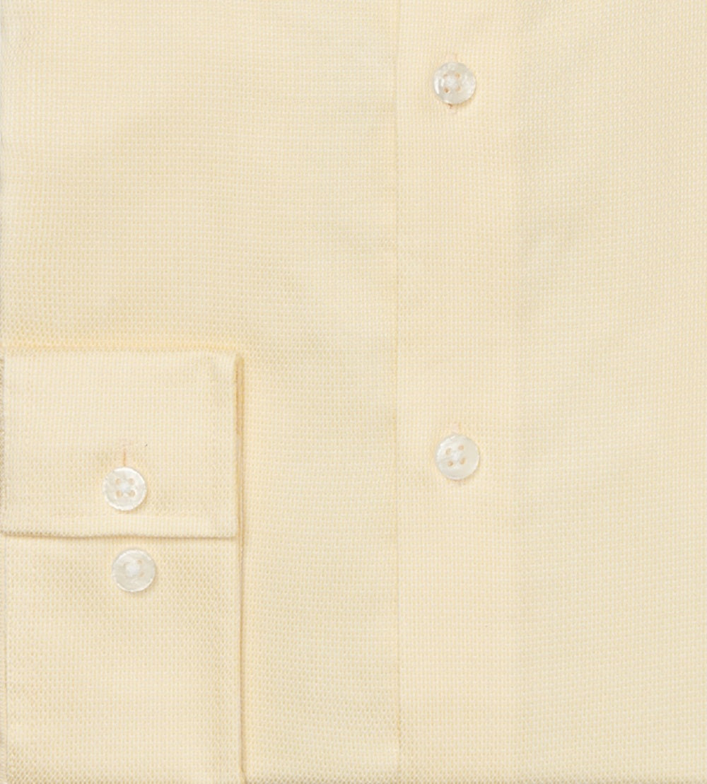 Michael Kors Men's Regular Fit Non Iron Performance Dress Shirt Yellow Size 17.5X34X35