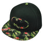 Batman Floral Print Snapback Flat Bill Cartoon Super Hero Hat Cap Comic Books