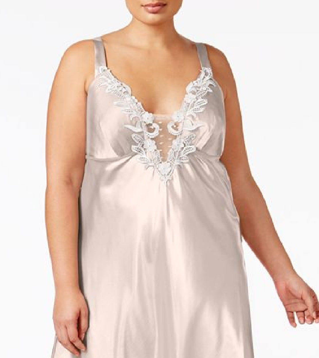 Flora by Flora Nikrooz Women's Satin Stella Lingerie Nightgown Brown Size 2X