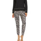 Flora by Flora Nikrooz Women's T-Shirt & Printed Velour Pajama Pants Set Black Size Medium