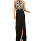 R&M Richards Junior's Lace Bodice Maxi Dress Black Size 45242