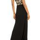 R&M Richards Junior's Lace Bodice Maxi Dress Black Size 45242
