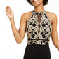 R&M Richards Junior's Lace Bodice Maxi Dress Black Size 45242
