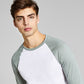And Now This Men's Raglan Baseball Shirt Green Size Small