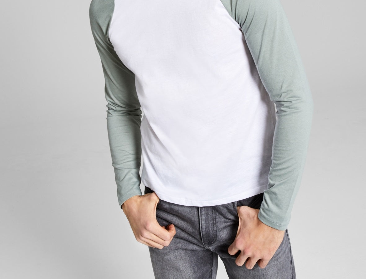 And Now This Men's Raglan Baseball Shirt Green Size Small