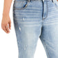 Tinseltown Trendy Women's High Rise Flared Leg Jeans Blue Size 18W
