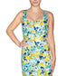 Rachel Roy Women's Freya Floral Print Corset Midi Dress Blue Size X-Large