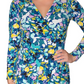 Rachel Roy Women's Cia Floral Print Faux Wrap Dress Blue Size Small
