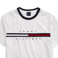 Tommy Hilfiger Men's Tino with Magnetic Closure at Shoulders T-Shirt White Size Large
