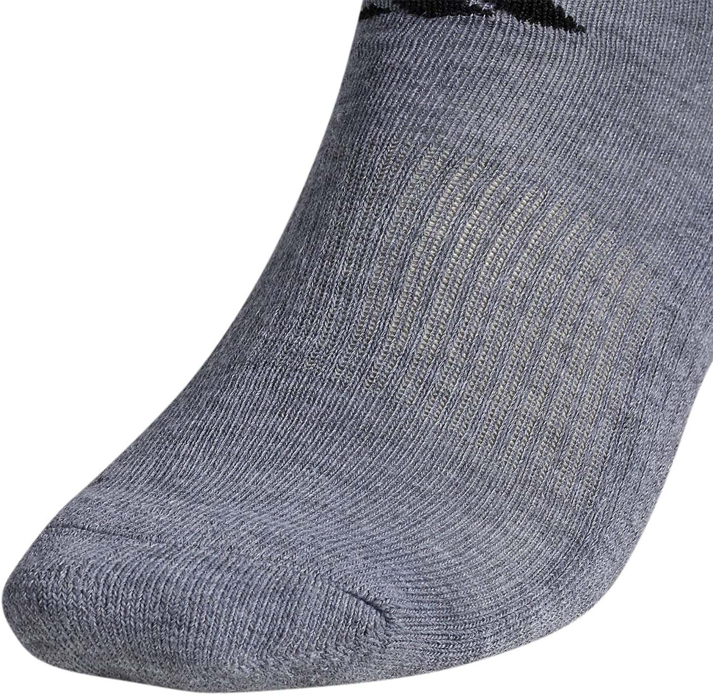 Adidas Men's Cushioned Athletic 6-Pack No Show Socks Gray Size  6-12
