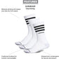 adidas Men's 3 Pk Crew Socks White Size 6-12