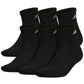 adidas Men's 6 Pack Cushioned Quarter Extended Socks Black Size X-Large