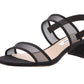 Nina Women's Ganice Block Heel Mesh Sandal Black Size 5 M