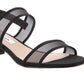 Nina Women's Ganice Block Heel Mesh Sandal Black Size 5 M