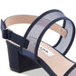 Nina Women's Ganice Mesh Strap Sandal Blue Size 8.5 M