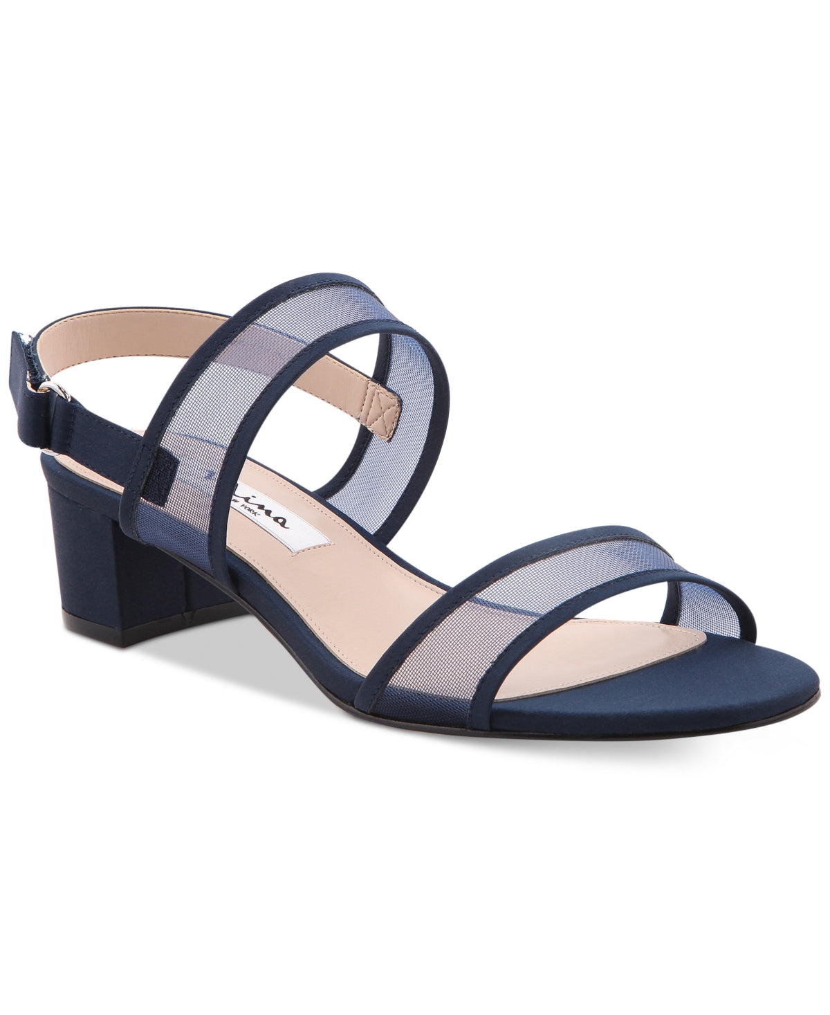 Nina Women's Ganice Mesh Strap Sandal Blue Size 8.5 M