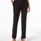 Kasper Women's Stretch-Crepe Straight Leg Pants Black Size 16