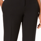 Kasper Women's Stretch-Crepe Straight Leg Pants Black Size 16