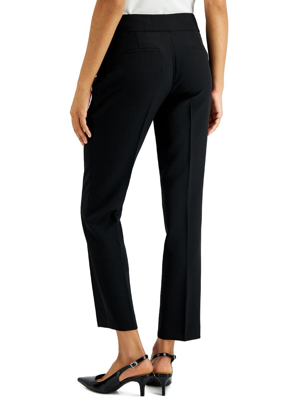 Kasper Women's Slim Straight Leg Modern Trousers Black Size 4