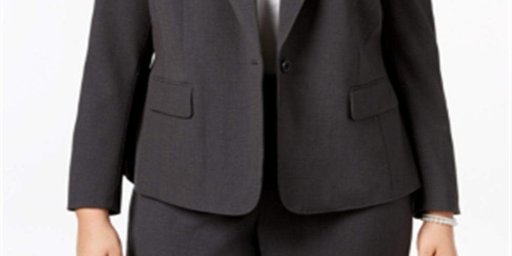 Anne Klein Women's One Button Blazer Gray Size 20W