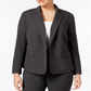 Anne Klein Women's Single Button Wear To Work Jacket Gray Size 24W