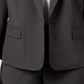 Anne Klein Women's Single Button Wear To Work Jacket Gray Size 24W