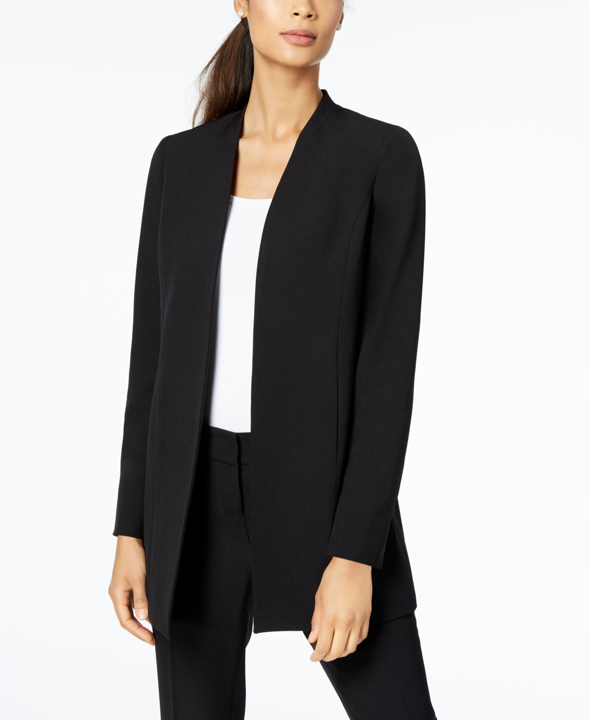 Kasper Women's Open Front Topper Jacket Black Size 6