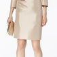 Le Suit Women's Shiny Flyaway Jacket & Sheath Dress Brown Size 2 Petite