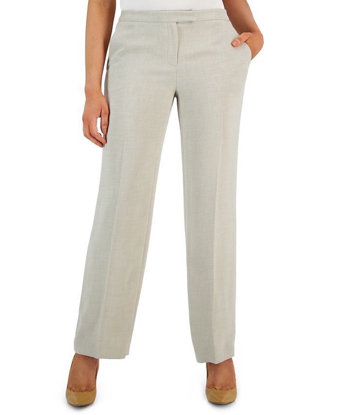 Kasper Women's Tab Waist Modern Dress Pants Blue Size 8